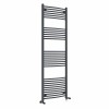 Fjord 1800 x 600mm Dual Fuel Curved Anthracite Electric Heated Towel Rail