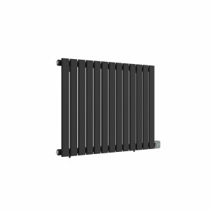 Karlstad Electric - 600 x 886mm Black Single Flat Panel Horizontal Bluetooth Designer Radiator