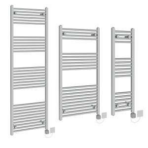 Bergen - Straight Chrome Electric Heated Towel Rail and Element