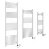 Bergen - Straight White Electric Heated Towel Rail - Choice of Size and Element