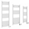 Fjord - Straight White Electric Heated Towel Rail - Choice of Size and Element