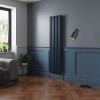 Norden 1800 x 473mm Sapphire Blue Single Vertical Oval Column Designer Radiator