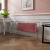 Bern 300 x 830mm Rose Pink Double Column Horizontal Traditional Radiator