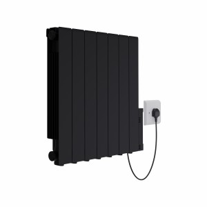 Bismo 575 x 615mm Black Wifi Oil Filled Electric Radiator - 1200W