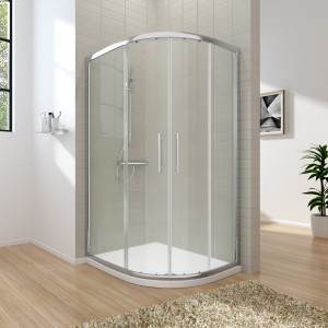 Aquariss 1000 x 800mm Offset Right Hand Quadrant Shower Enclosure with Easy Clean Glass- FREE Shower Tray & Waste