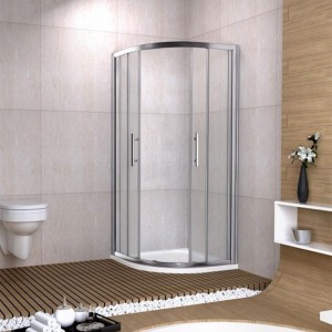 Aqua-I6 Quadrant Shower Enclosure 800mm x 800mm x 1850mm High - Sliver