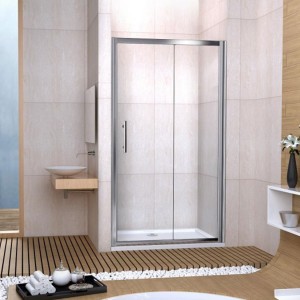 Aqua-I6 Single Sliding Shower Door 1200mm x 1850mm - Silver