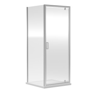 Aquariss Lostock - 900mm Pivot Door with 900mm Side Panel - Chrome