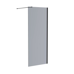Wasdale - 700mm Wet Room Screen - Black Smoked