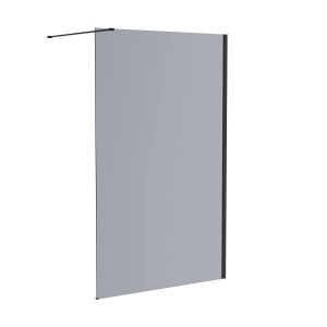 Wasdale - 1000mm Wet Room Screen - Black Smoked