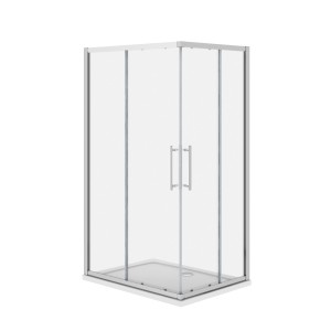Aqua 1200 x 900mm Offset Corner Entry Shower Enclosure - Chrome