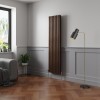 Norden 1800 x 473mm Black Copper Double Vertical Oval Column Designer Radiator