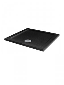 Aquariss 800 x 800 mm ABS Stone Low Profile Black Sparkle  Square Shower Tray