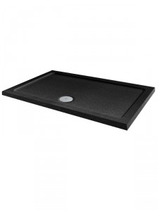 Aquariss 1200 x 760 mm ABS Stone Low Profile Black Sparkle  Rectangle Shower Tray
