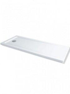 Essentials Anti-Slip 1700 x 700mm Bath Replacment Rectangle Stone Shower Tray White