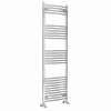 Fjord 1600 x 500mm Curved Chrome Heated Towel Rail