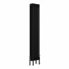 Bern 1500 x 290mm Traditional Black Vertical Four Column Radiator