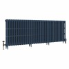 Classic  745 x 2080mm Farrow & Ball Hague Blue Triple Column Cast Iron Radiator - 33 Sections