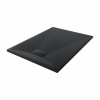 Terra - 1100x800mm Slate Effect Rectangle Shower Tray Black