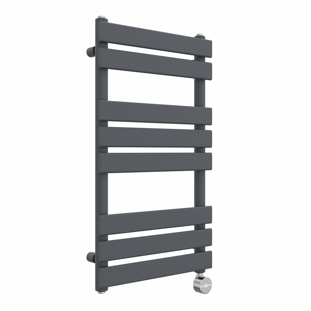 Juva 800 x 450mm Sand Grey Flat Panel Thermostatic Touch Control Electric Heated Towel Rail