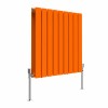 Karlstad 600 x 614mm Bright Orange Double Flat Panel Horizontal Designer Radiator