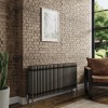 Bern 600 x 1460mm Raw Metal Four Column Horizontal Traditional Radiator