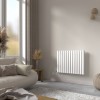 Norden 600 x 768mm White Horizontal Oval Tube Wifi Electric Radiator - 800W