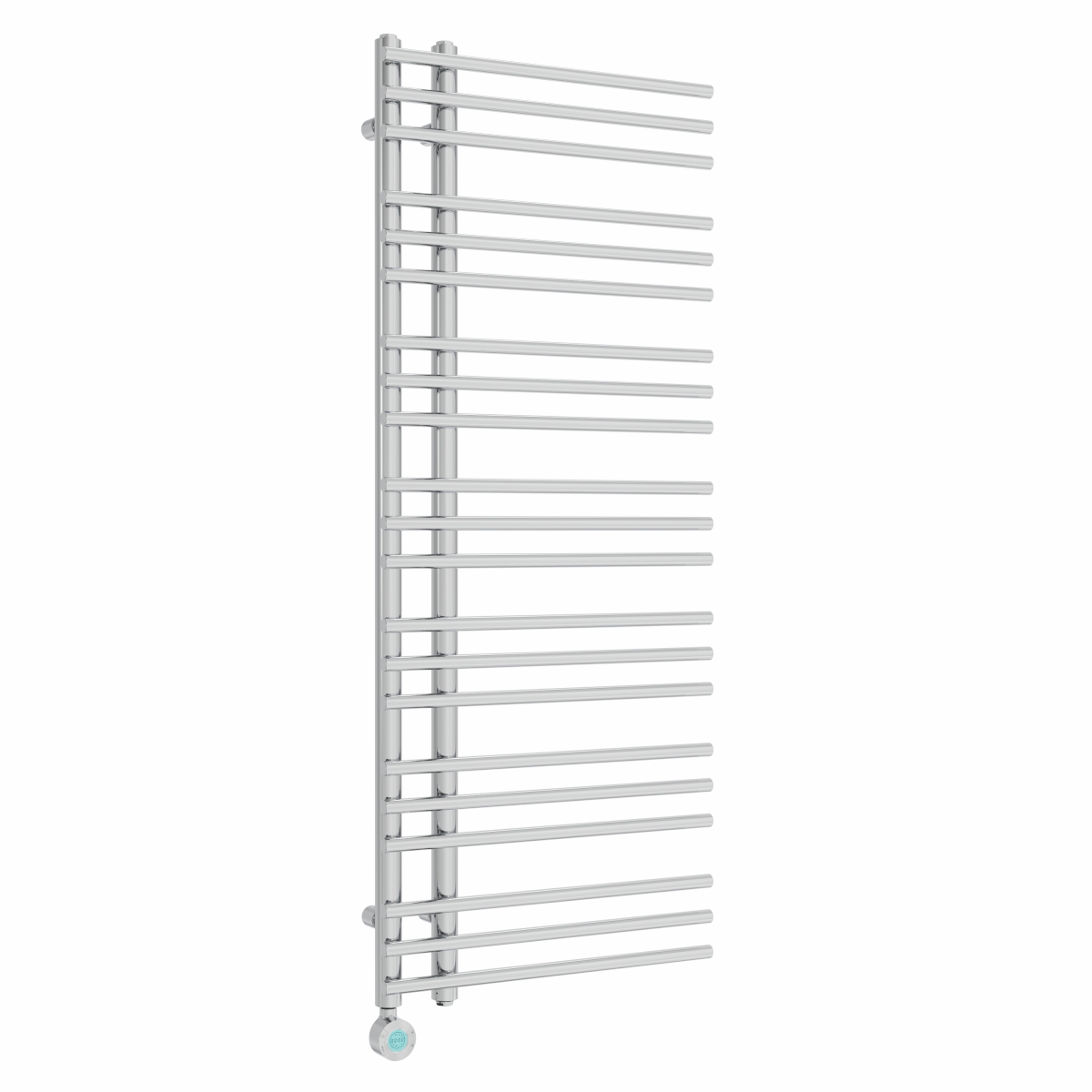 Solberg 1250 x 500mm Chrome Electric Towel Rail with Touch Control Thermostat - 600W