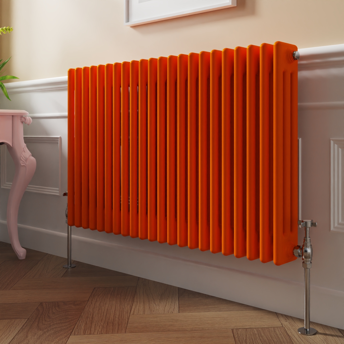Bern 600 x 1010mm Bright Orange Triple Horizontal Column Radiator