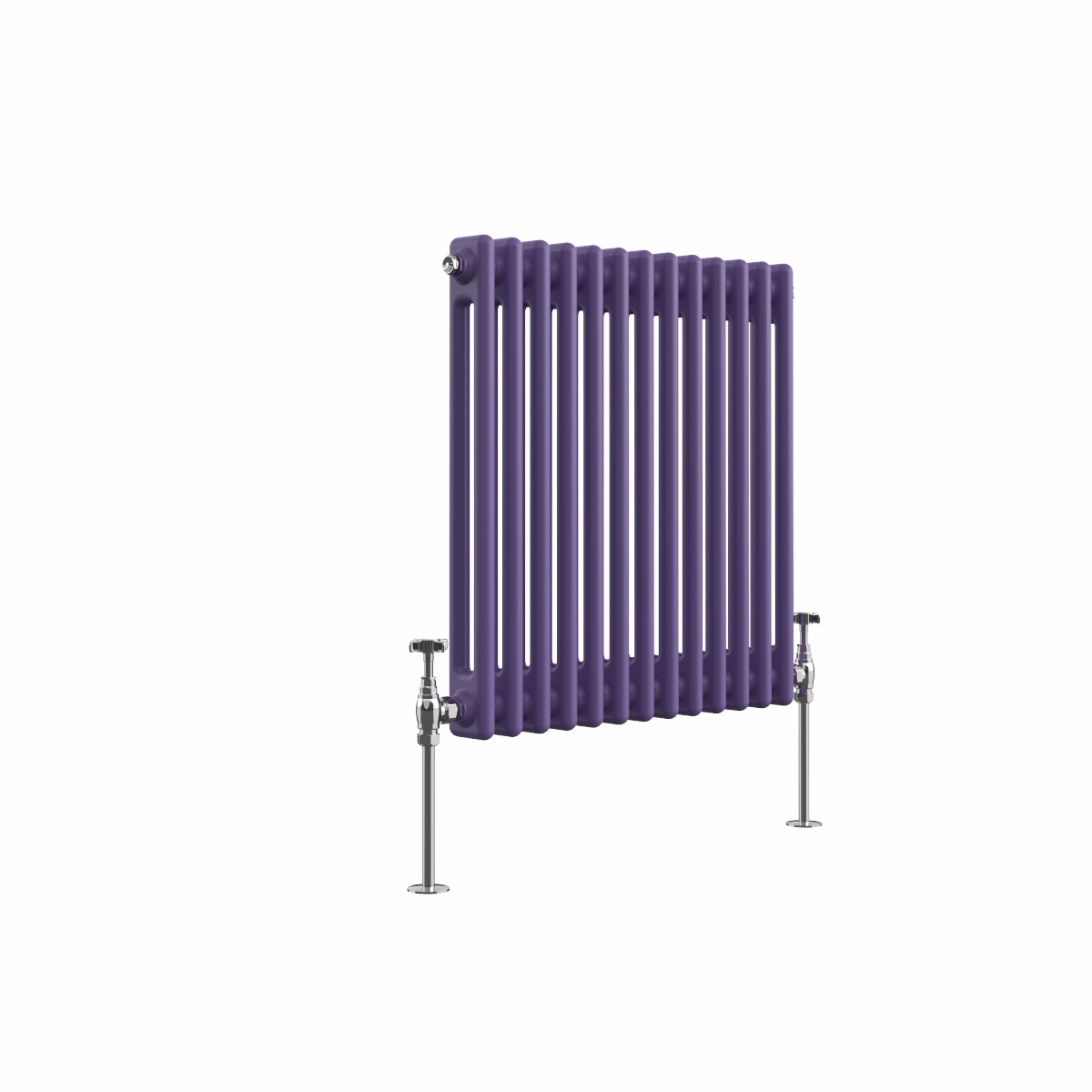 Bern 600 x 605mm Elegant Purple Double Column Horizontal Traditional Radiator