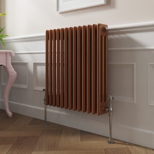 Bern 600 x 605mm Metallic Bronze Triple Horizontal Column Radiator