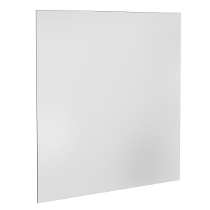 Level 750 x 650mm White Mirror