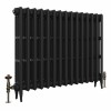 Classic 745 x 964mm Black Primered Finish Triple Column Cast Iron Radiator - 15 Sections