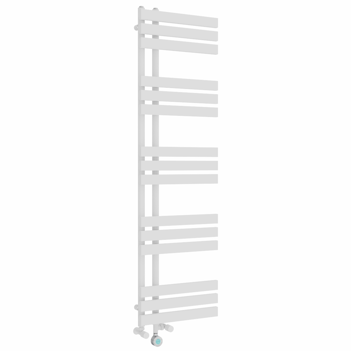 Koli 1600 x 450mm Dual Fuel White Thermostatic Touch Control Electric Heated Towel Rail
