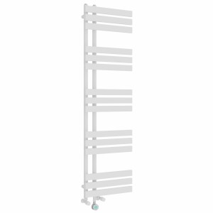 Koli 1600 x 450mm Dual Fuel White Thermostatic Touch Control Electric Heated Towel Rail