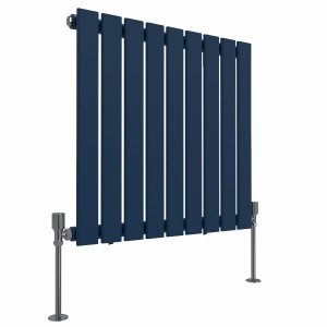 Karlstad 600 x 614mm Sapphire Blue Single Horizontal Flat Panel Designer Radiator