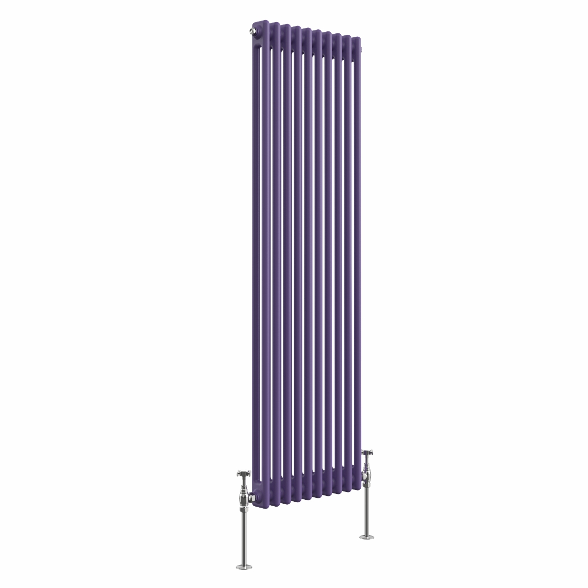 Bern 1500 x 290mm Elegant Purple Double Column Vertical Traditional Radiator