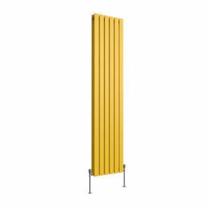 Karlstad 1800 x 410mm Zinc Yellow Double Vertical Flat Panel Designer Radiator