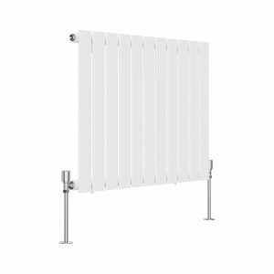 Karlstad 600 x 750mm White Single Horizontal Flat Panel Designer Radiator