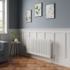 Bern 600 x 1190mm White Double Column Horizontal Traditional Radiator