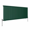Norden 600 x 1594mm Moss Green Single Oval Column Horizontal Designer Radiator