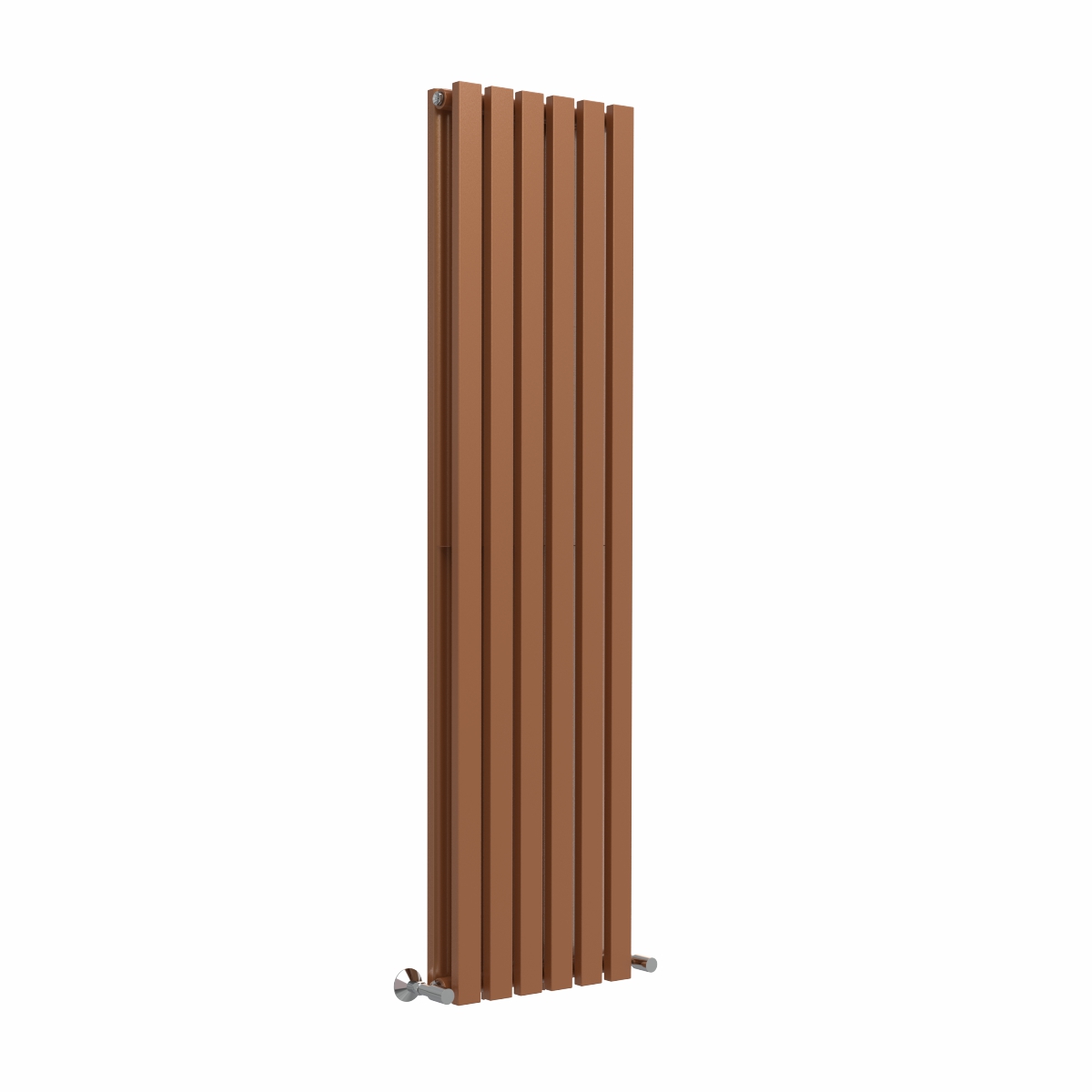 Lulea 1600 x 410mm Metallic Bronze Double Flat Panel Vertical Designer Radiator