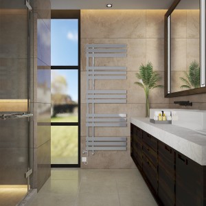 Koli 1600 x 600mm Dual Fuel Chrome Simple Electric Heated Towel Rail