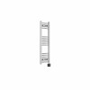 Fjord 1000 x 300mm Curved Chrome Thermostatic Wifi Control Electric Heated Towel Rail