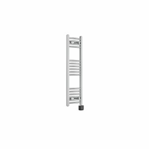 Fjord 1000 x 300mm Curved Chrome Thermostatic Wifi Control Electric Heated Towel Rail