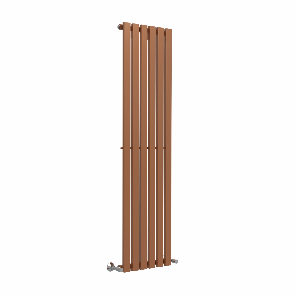 Lulea 1600 x 410mm Metallic Bronze Single Flat Panel Vertical Designer Radiator