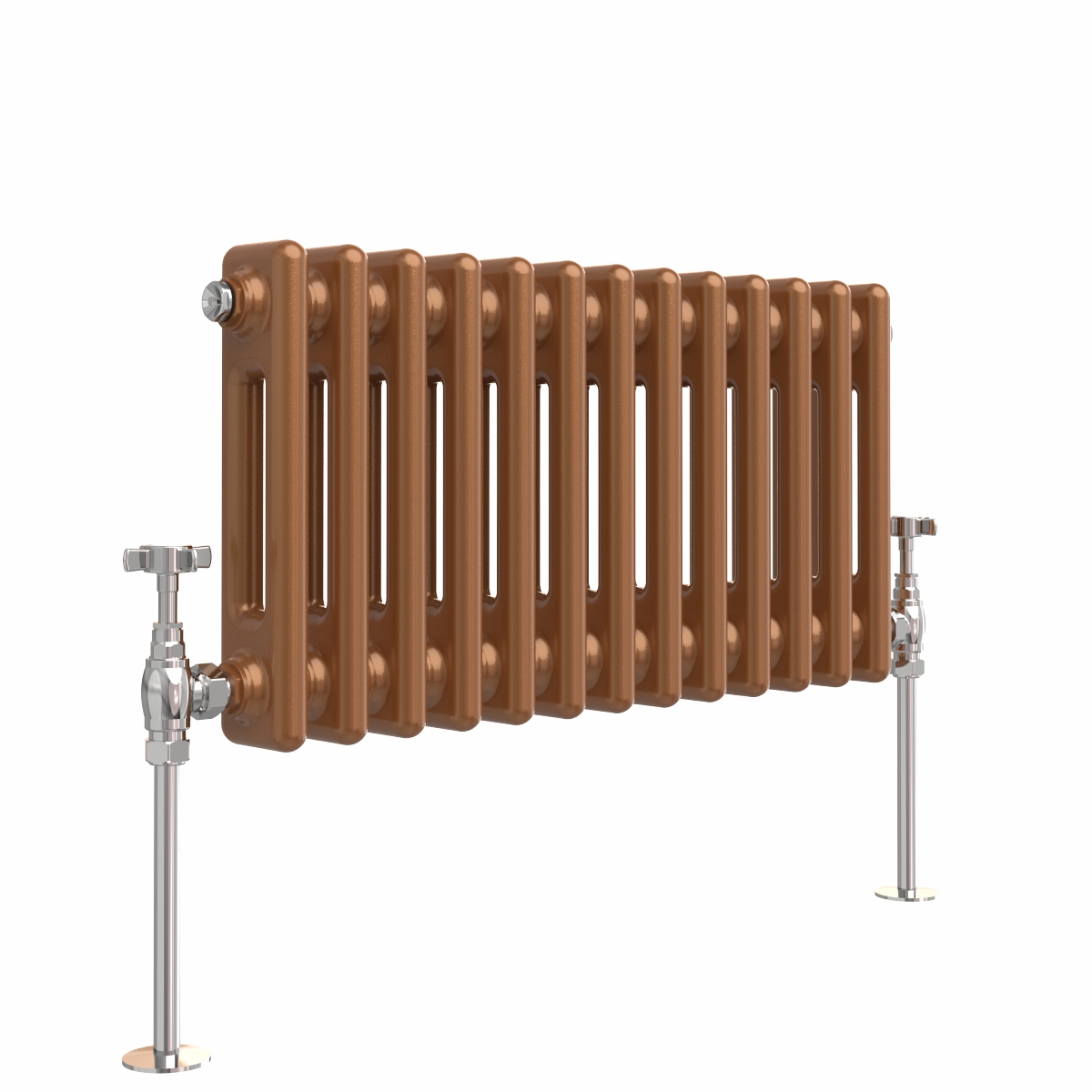 Bern 300 x 605mm Metallic Bronze Double Horizontal Column Radiator