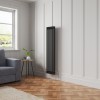 Bern 1500 x 380mm Black Double Column Vertical Traditional Radiator