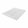 Terra - 1100x900mm Slate Effect Rectangle Shower Tray White
