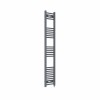 Bergen 1600 x 300mm Straight Anthracite Prefilled Electric Heated Towel Rail